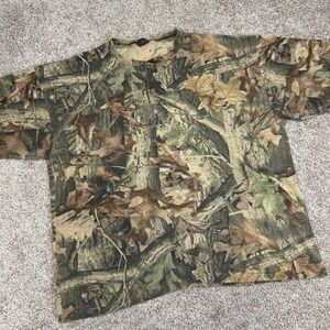 Vintage Ranger Camo Henley Men Size 3X Made‎ In USA Advantage Timber Hunting